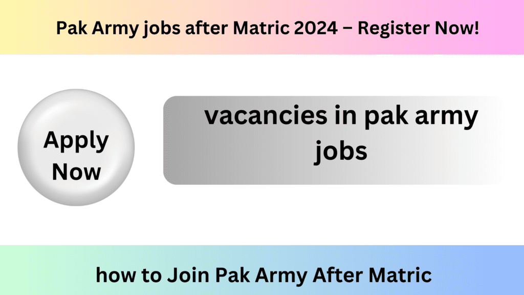 Pak Army jobs